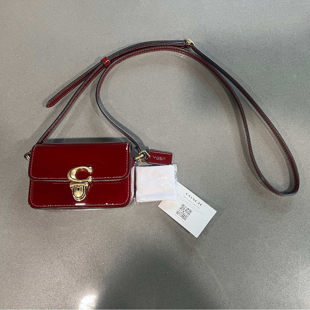 Cherry Red Coach Micro Purse